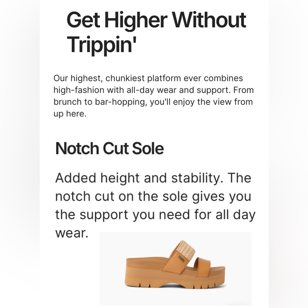 Reef Women's Vista Braid II sandals in a natural color platform 7.5 - Picture 4 of 11